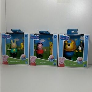 Peppa Pig Friends 3-Piece Bundle NWT – Peppa Pig, Rebecca Rabbit & Mr. Lion